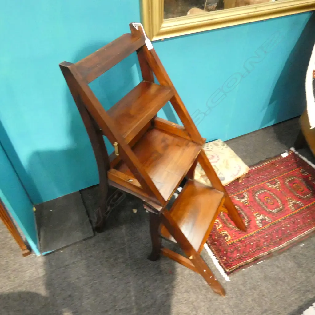 FOLDING LIBRARY STEPS CHAIR  Image 1++