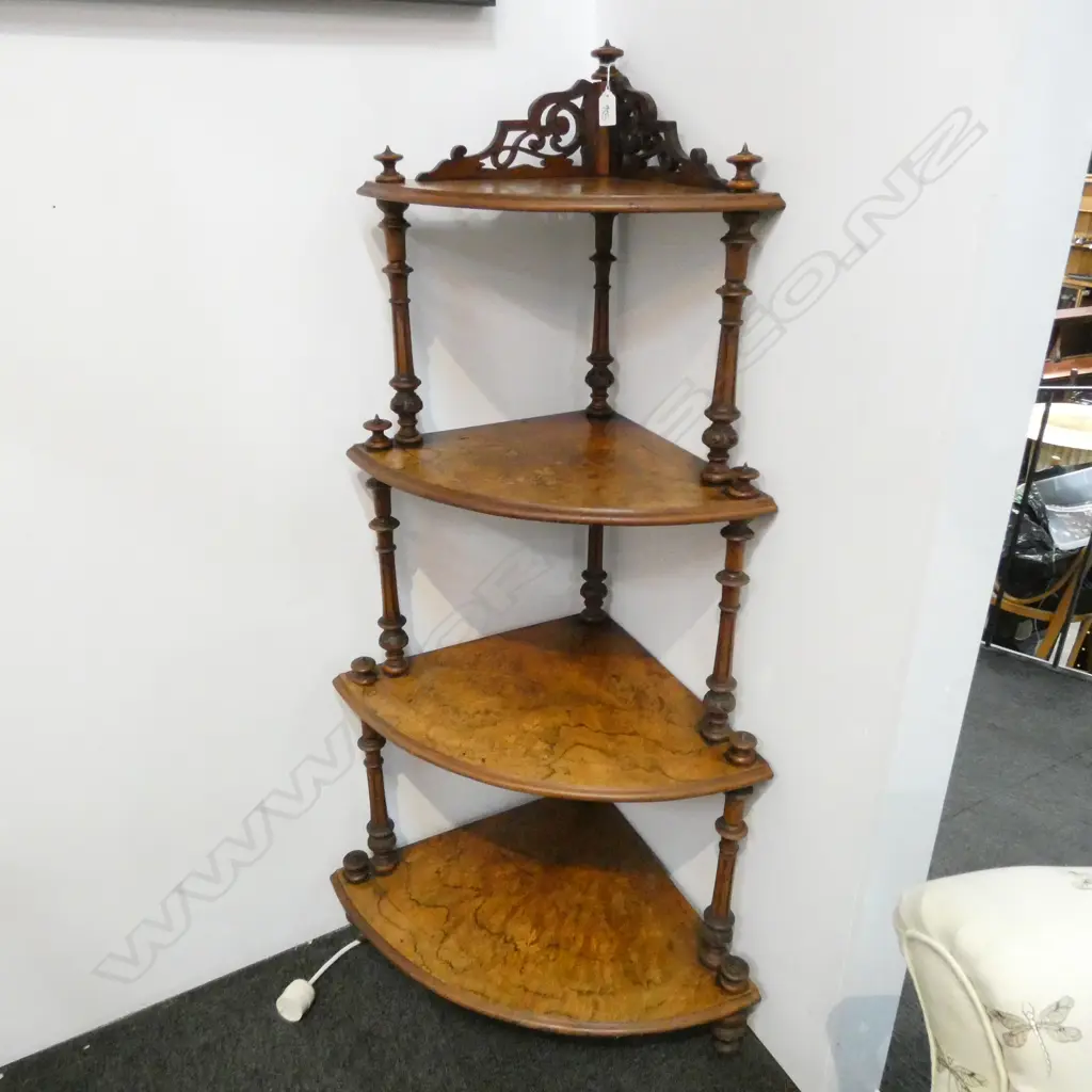 VICTORIAN INLAY 4 TIER WHAT NOT AF H. 1240MM Image 1++