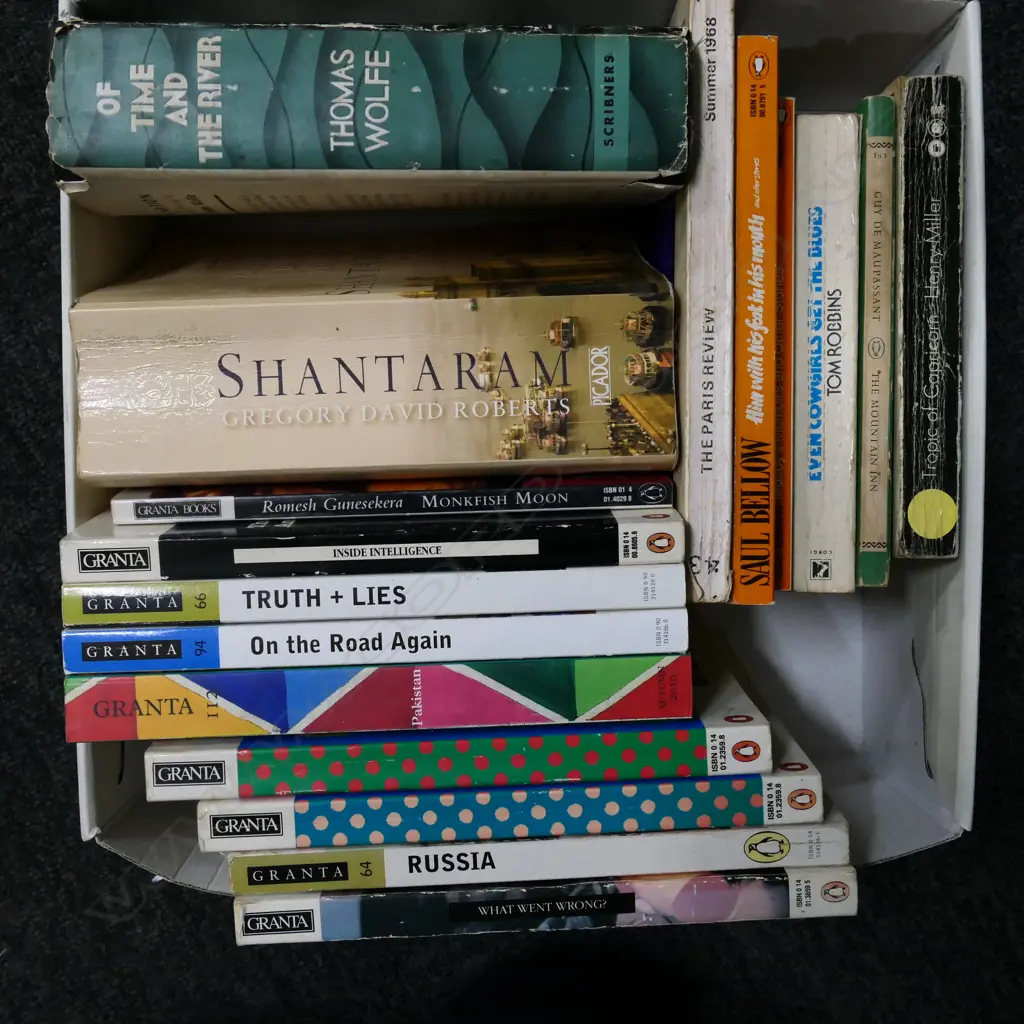 BOX LOT ASST BOOKS PENGUIN GRANTA FICTION ETC Image 1++