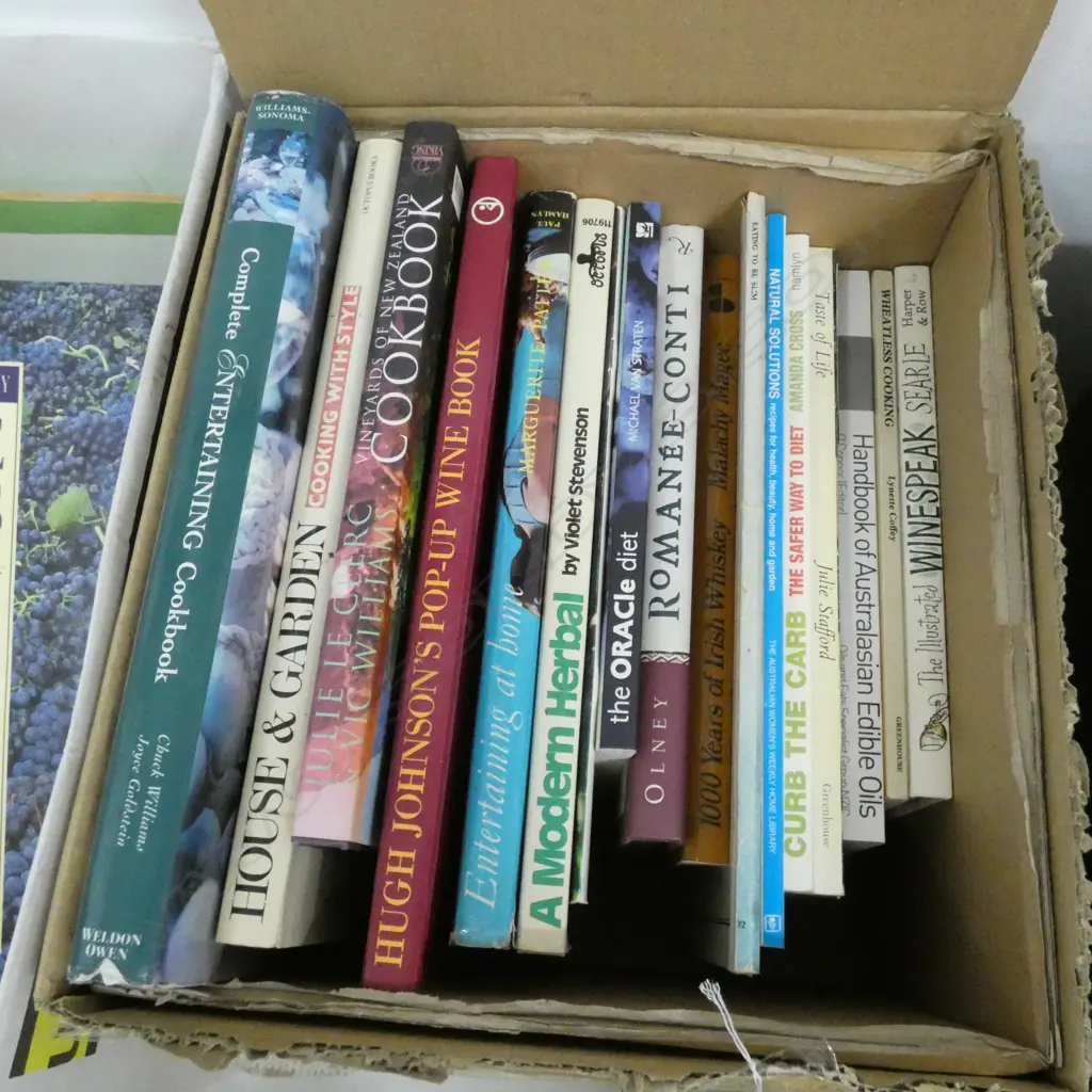2 BOXES OF ASST COOKING BOOKS ETC Image 1++