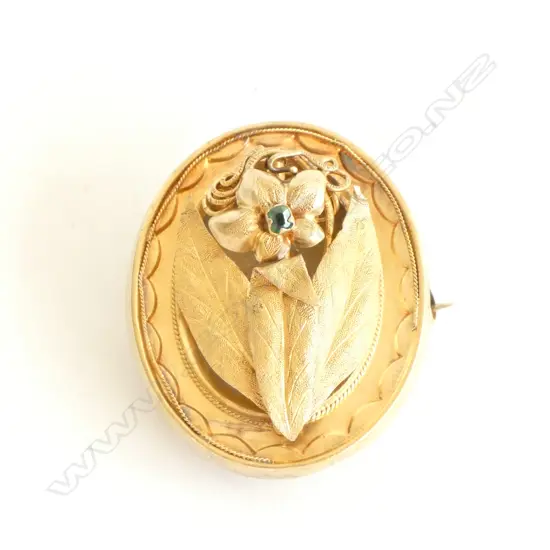 GOLD19th BROOCH/PENDANT - not marked but tests as high carat possibly 20ct