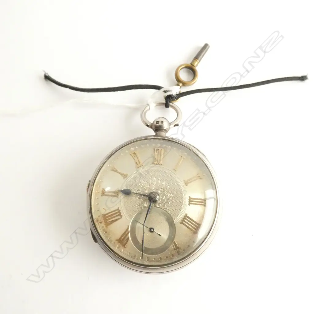 ANTIQUE DAVID PATON SILVER FUSEE POCKET WATCH Image 1++