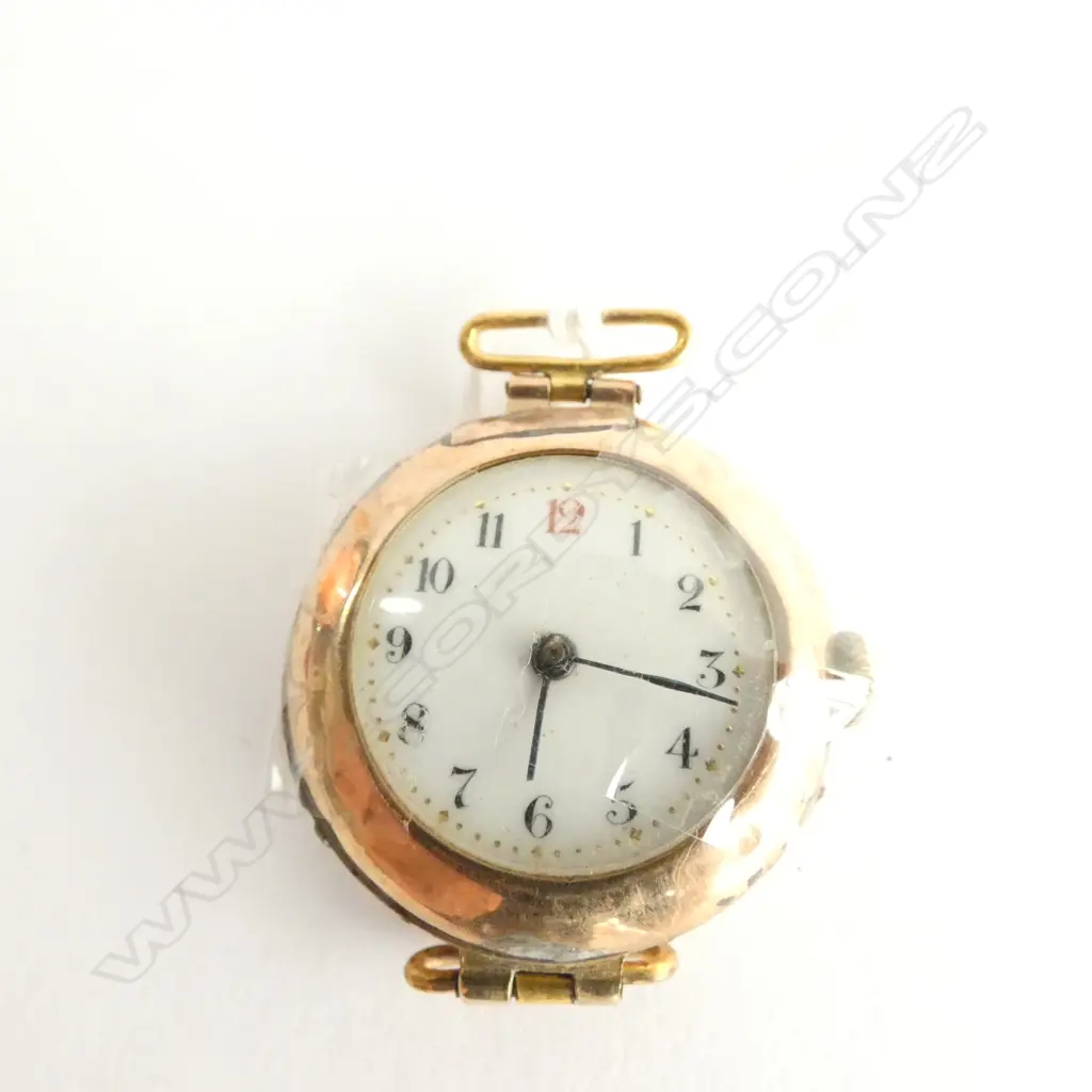 LADIES 9ct GOLD CASED 1920'S WRISTWATCH A.F 15gm total Image 1++