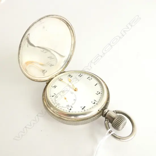 SILVER ROLEX POCKET WATCH VERY TIDY NOT WORKING
