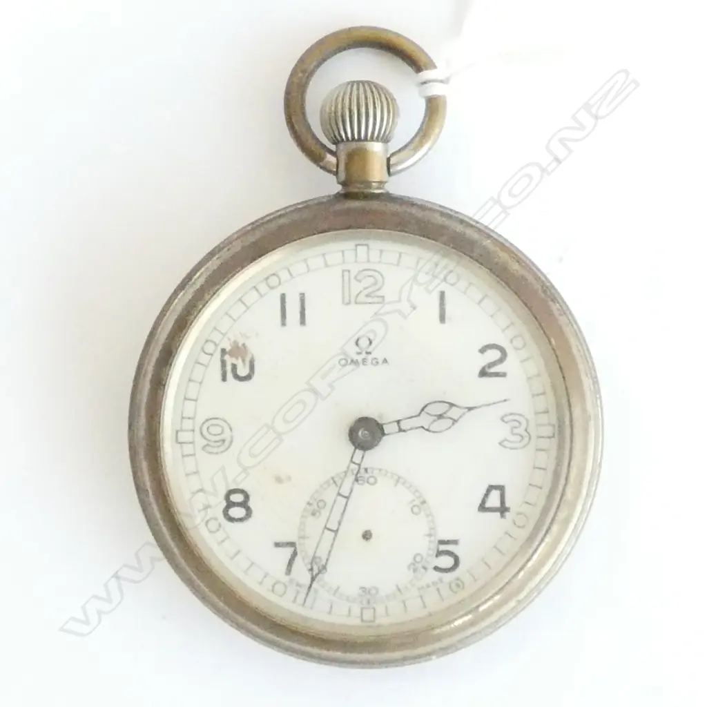 Pocket watch, Omega, Military, working missing second hand Image 1++