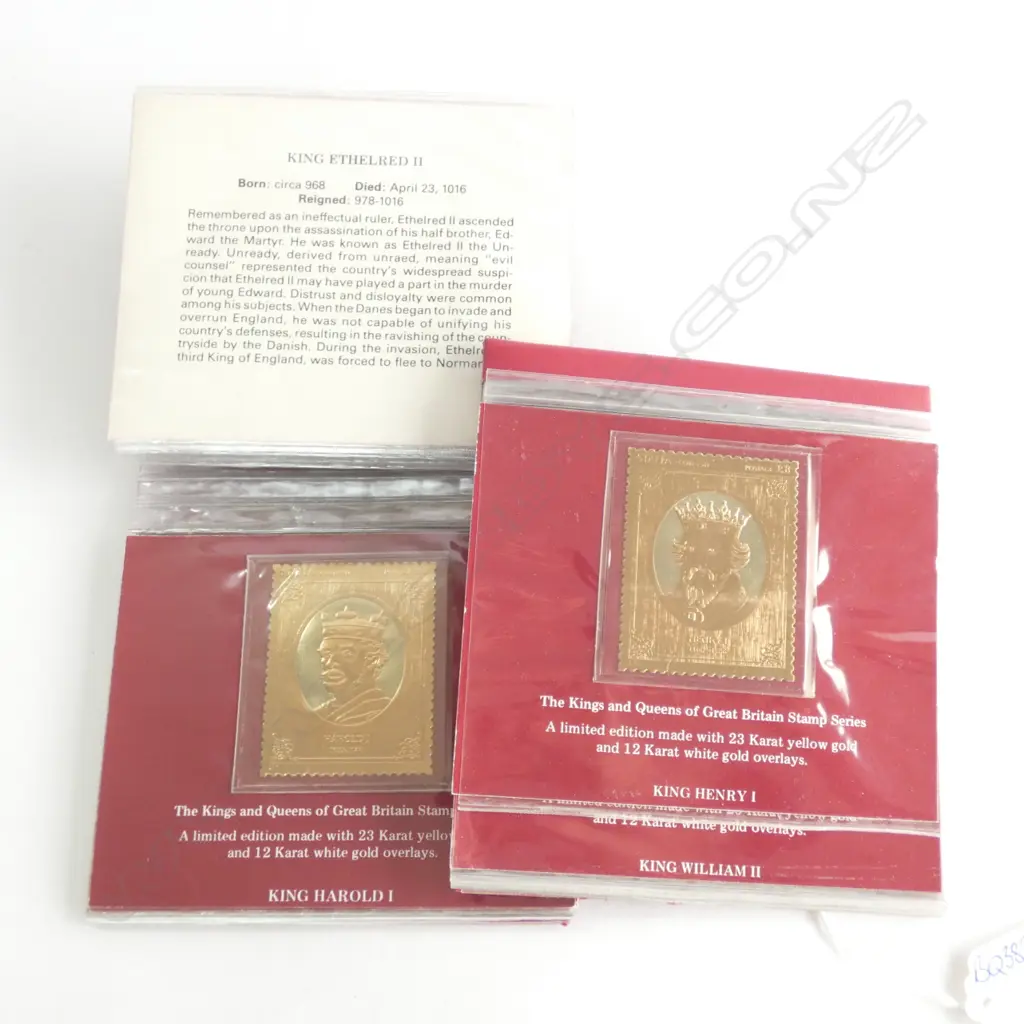 2 FOLDERS GOLD OVERLAY STAMPS (X14)... Image 1++