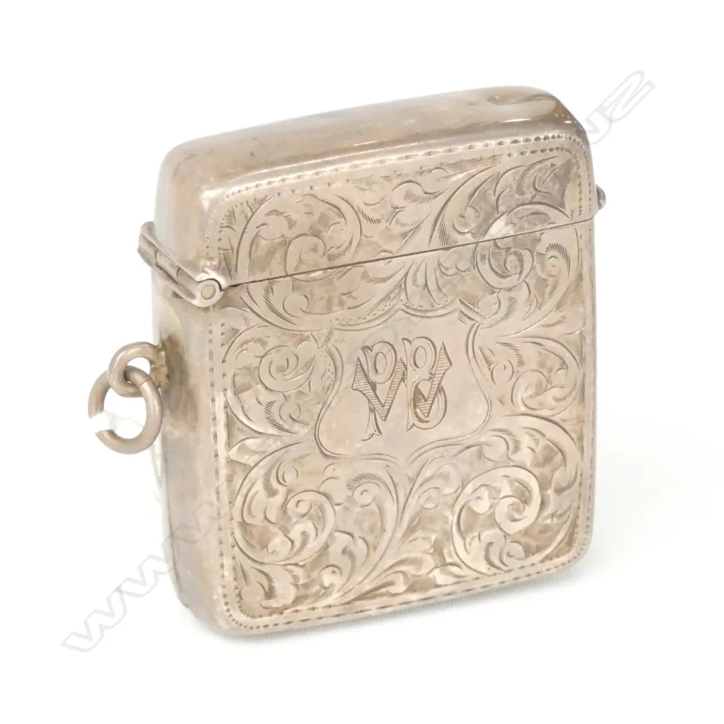 VESTA BOX, STERLING SILVER, BIRMINGHAM 1911, J. GLOSTER LTD Image 1++