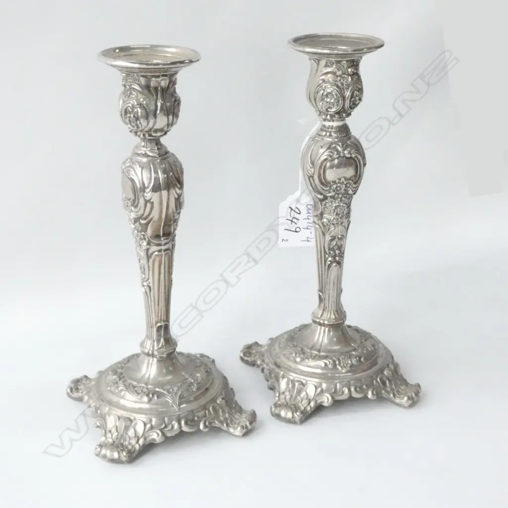 PR EP W.M. ROGER’S & SON CANDLESTICKS H.225mm Image 1++