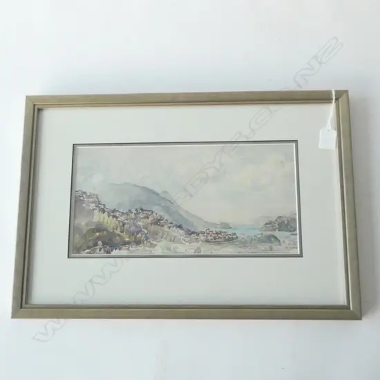 DOROTHY HURST JONES 'OTAGO HARBOUR' W/C 170 X 345MM