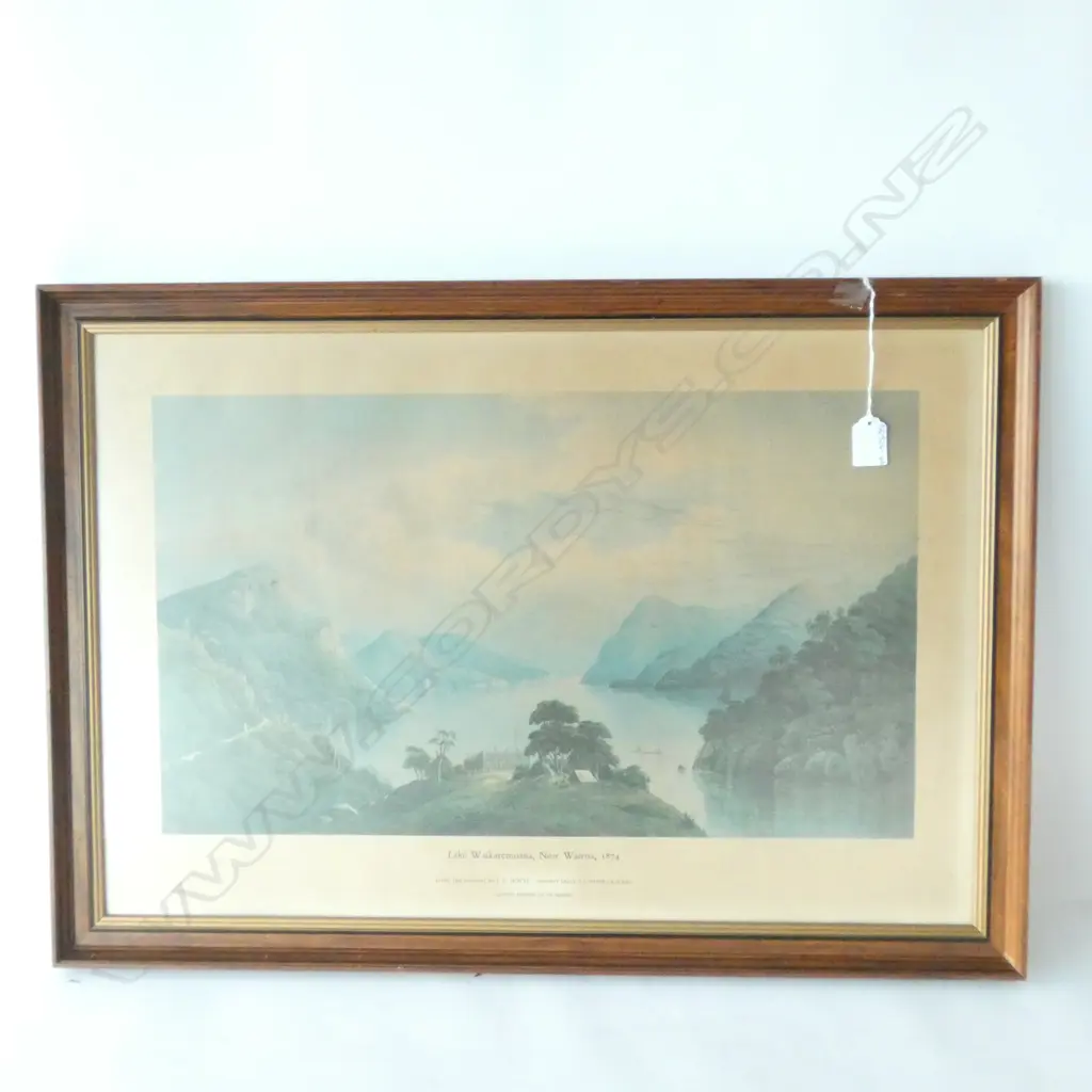 LAKE WAIKAREMOANA 1874 PRINT LTD. ED. 555X 340MM Image 1++