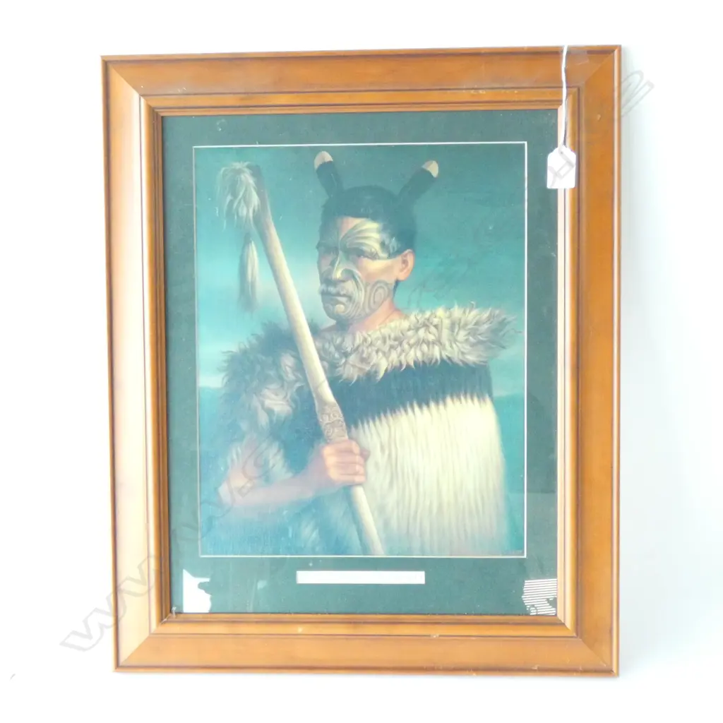 'REWI MANGA MANIAPOTO' PRINT BY LINDAUER 290 X 370MM Image 1++