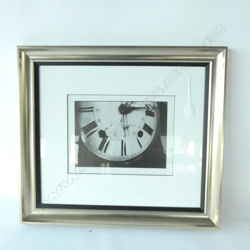 FRENCH CLOCK PRINT 530 X 595MM FRAME SIZE Image 1++