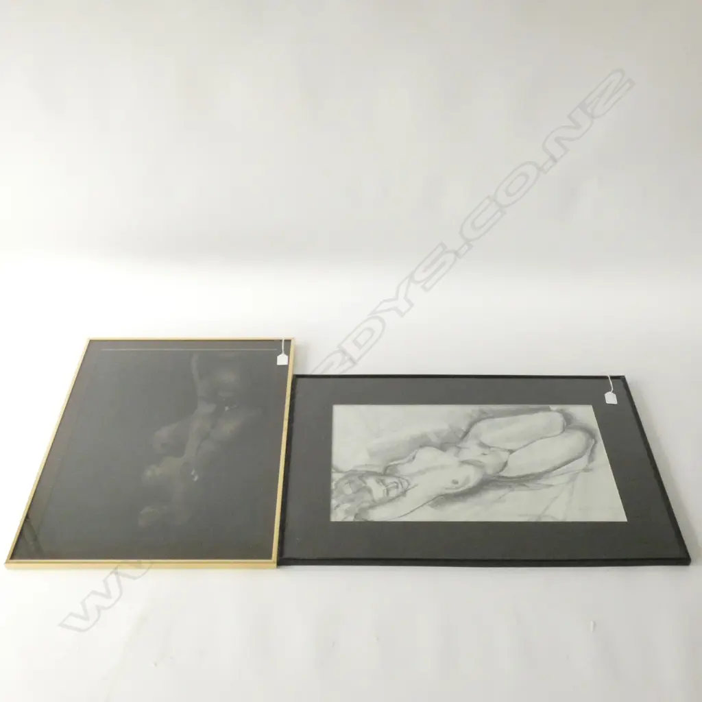 MICHAEL YOFFLE 'SLEEPING WOMAN' '99 CHARCOAL 320 X 580MM + CRYING GIRL PENCIL   Image 1++