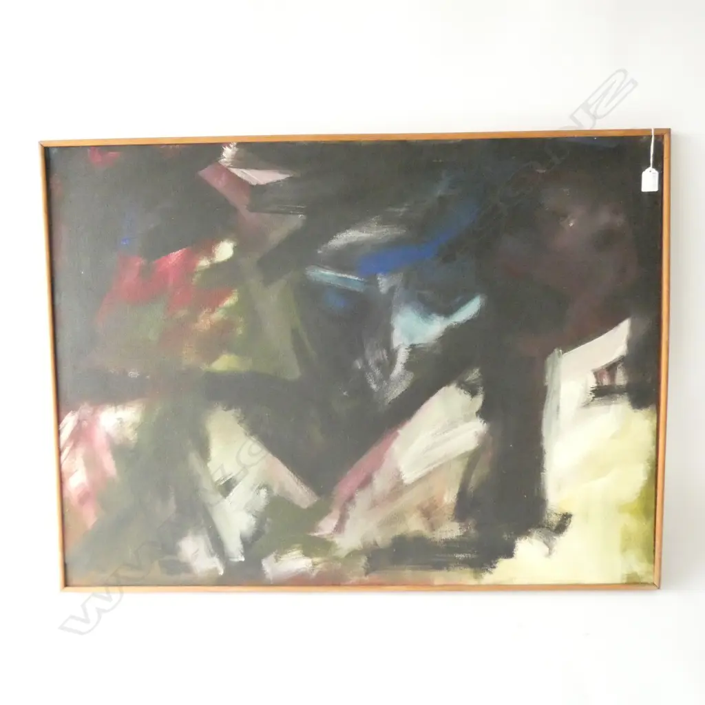 LAURENCE BERRY 'LOOK DAD NO HANDS' ABSTRACT OIL '90 715 X 970MM Image 1++