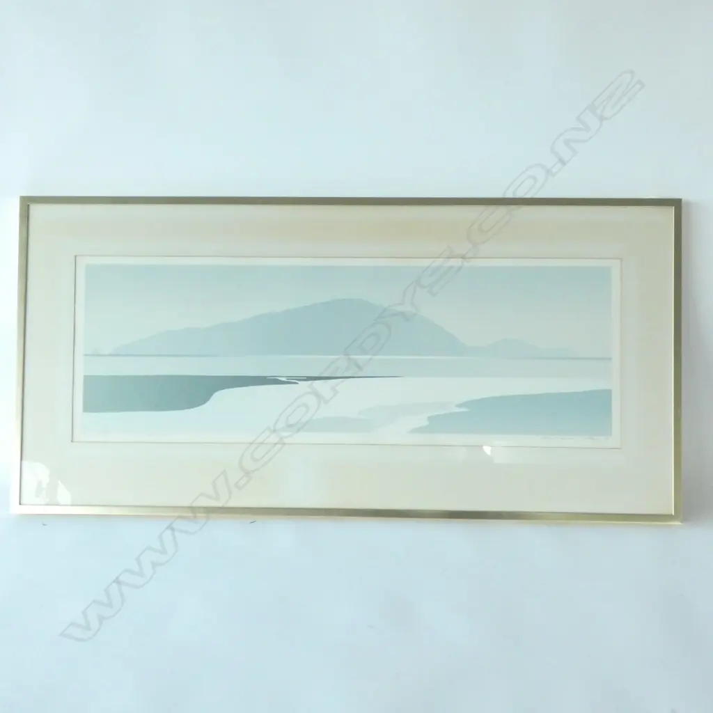 MALCOLM WARR ARTISTS PROOF 'WAIMEA ESTUARY' 270 X 795MM FADED Image 1++