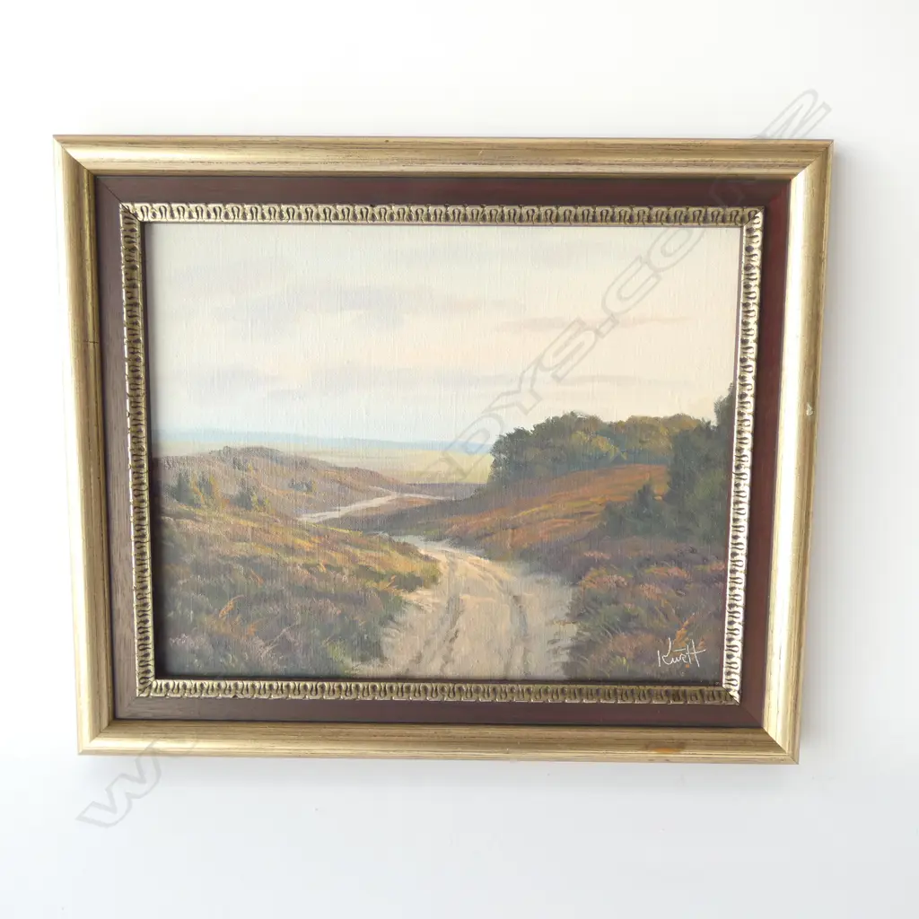 OIL PAINTING, SIGNED KURTT, DANISH LANDSCAPE. 230 X 290mm. Image 1++