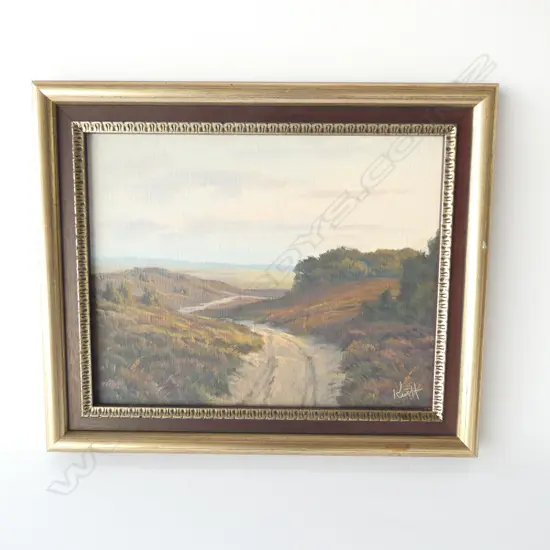OIL PAINTING, SIGNED KURTT, DANISH LANDSCAPE. 230 X 290mm.