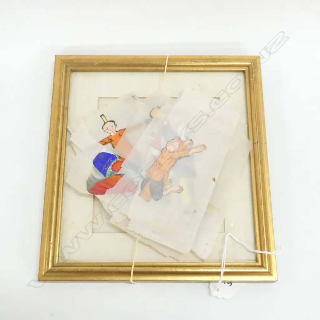 FRAMED CHINESE W/C ON RICEPAPER of TORTURE & UNMOUNTED of THE SAME Image 1++