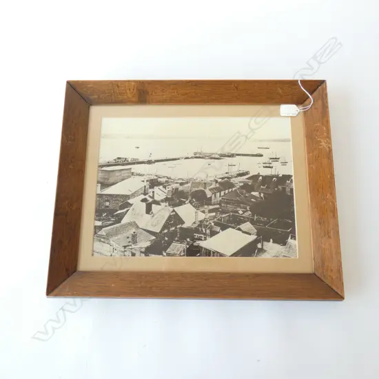 FRAMED SEPIA 'QUEEN STREET WHARF', 350 X 270MM