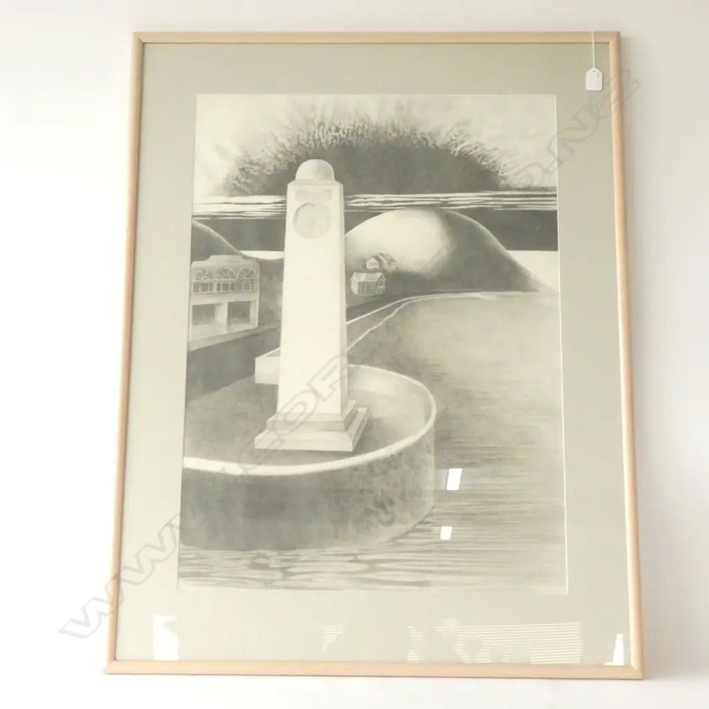 DEVONPORT CLOCK TOWER  SIGNED MW '93 PENCIL 750 X 550MM Image 1++
