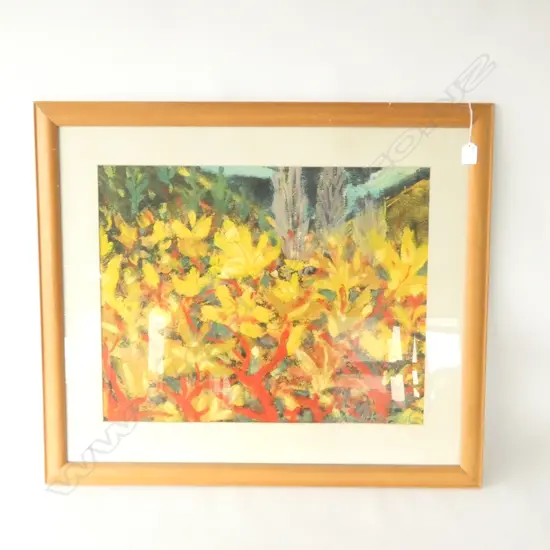 WENDY KLEVSTUL 'RED VINES - HAWKES BAY' GOUACHE & INK 450 X 565MM