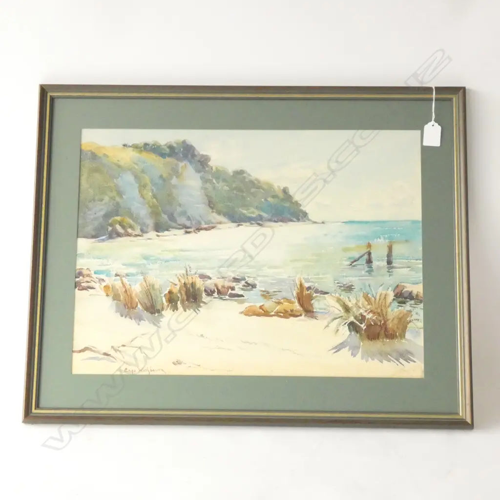 ENGA WASHBOURN 'PUKERUA BAY WELLINGTON' W/C 360 X 490MM Image 1++