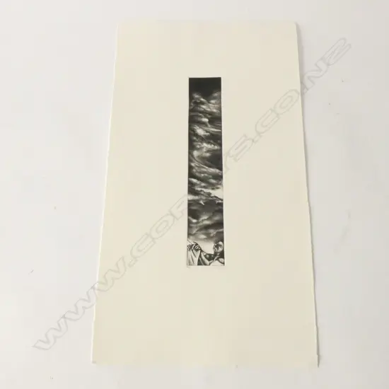 VIVIAN WARD MEZZOTINT, 8/20, SIGNED, MOUNTED/UNFRAMED. 240 x 40mm