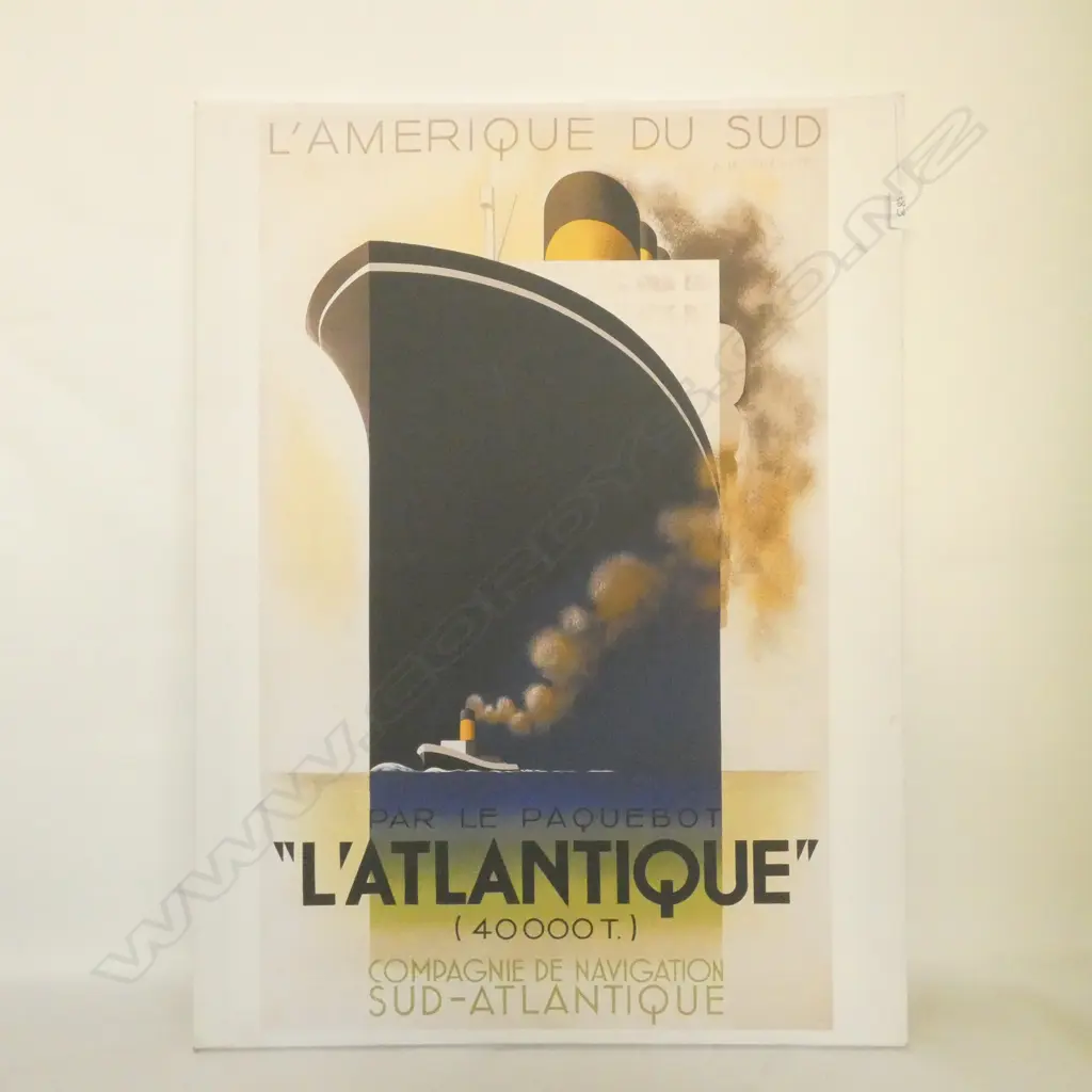 ART DECO STYLE SHIP PRINT 600 X 800 MM Image 1++