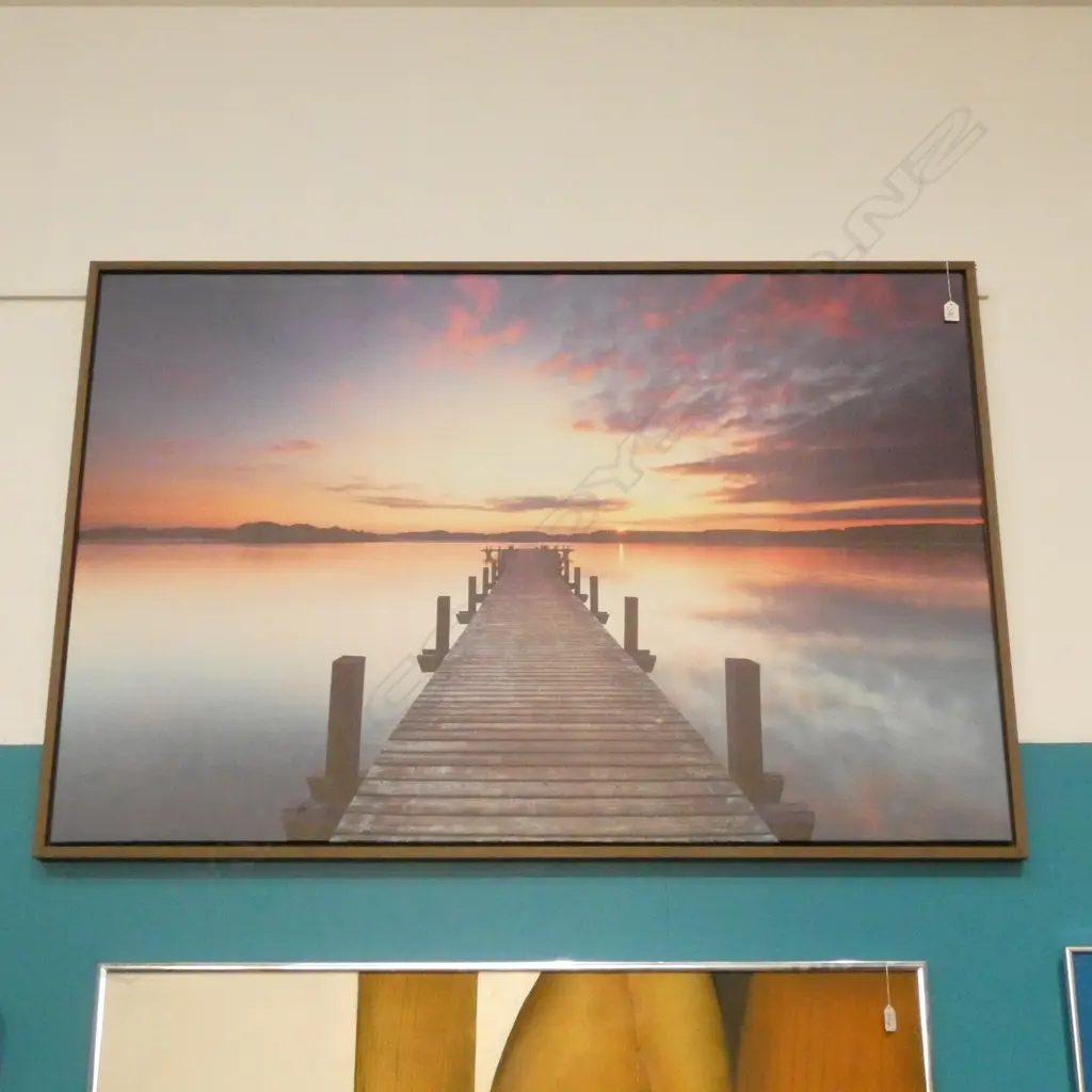 LARGE FRAMED PRINT ON CANVAS 1000 X 1500 MM SLIGHT SCRATCHES Image 1++