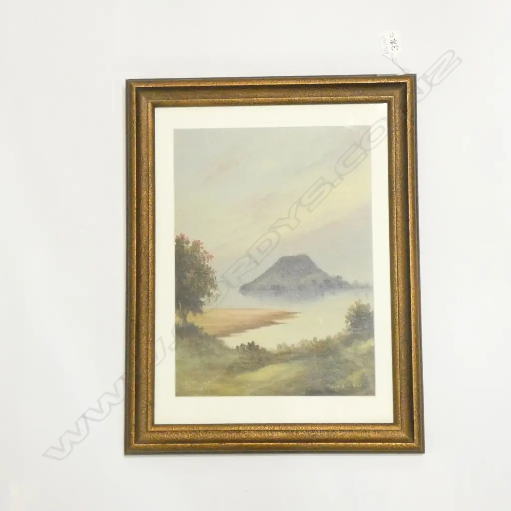 J R MAYCLAIR SNR (1881-1956) SIGNED OIL ON BOARD 'THE MOUNT, TAURANGA'. Image 1++