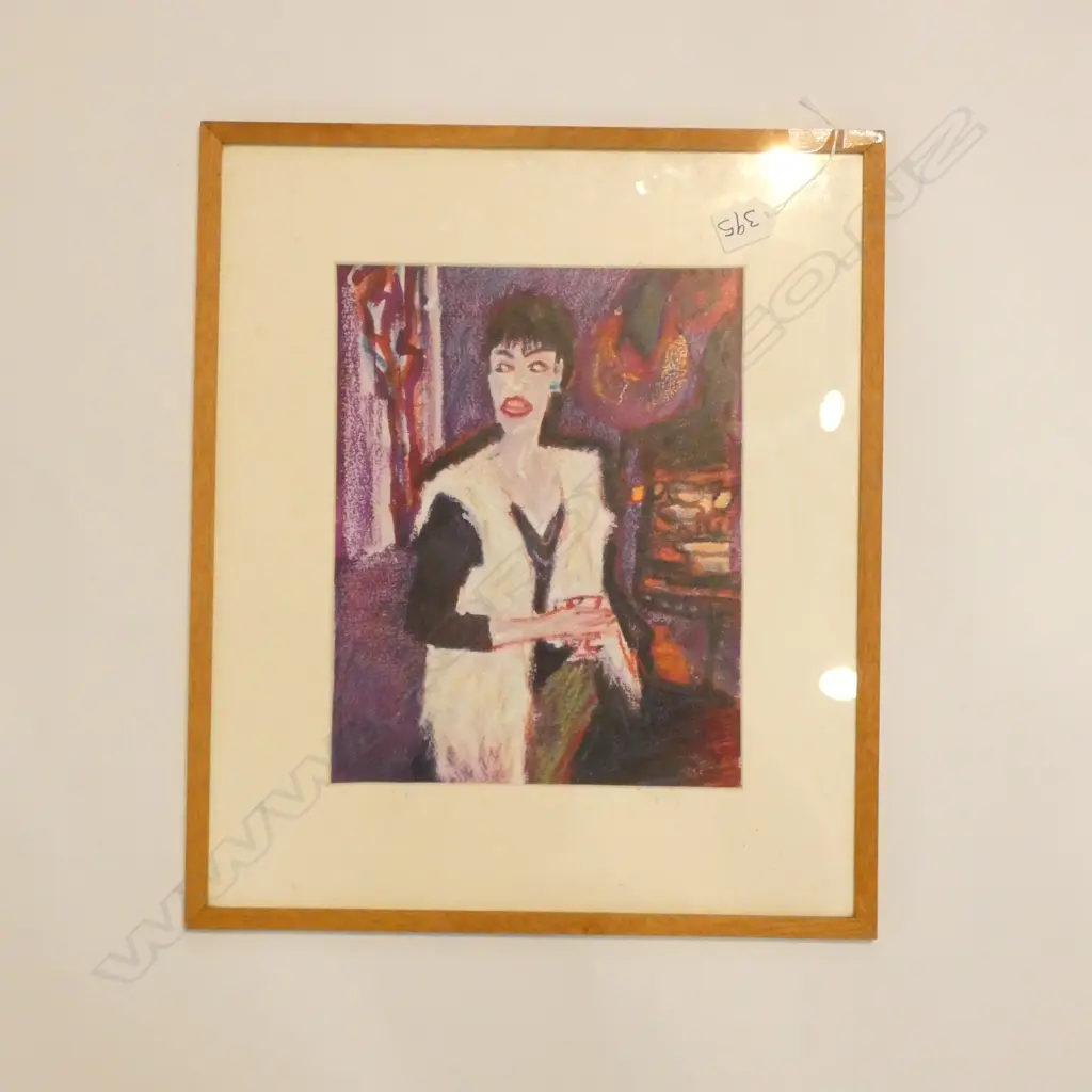 RUTH COLE 'WOMAN ARTIST' MIXED MEDIA 1985 305 X 240MM Image 1++