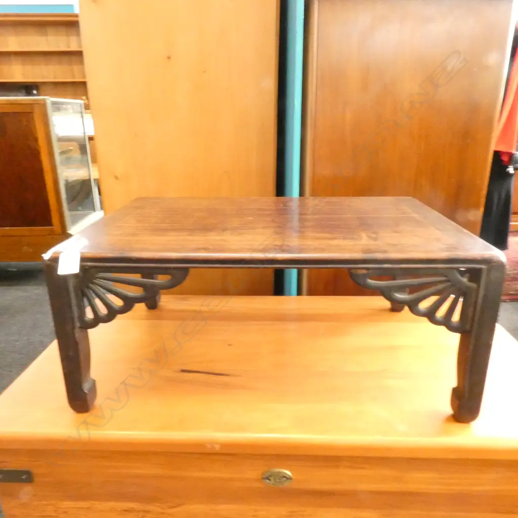 c1900 JAPANESE HARDWOOD LOW TABLE 600x 385x260mm Image 1++