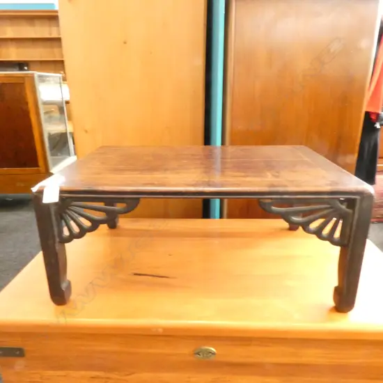 c1900 JAPANESE HARDWOOD LOW TABLE 600x 385x260mm