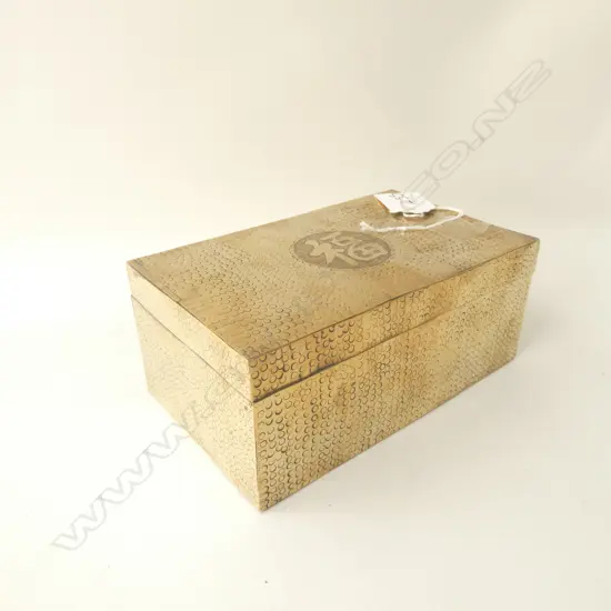 VINTAGE CHINESE BRASS BOX L. 155MM