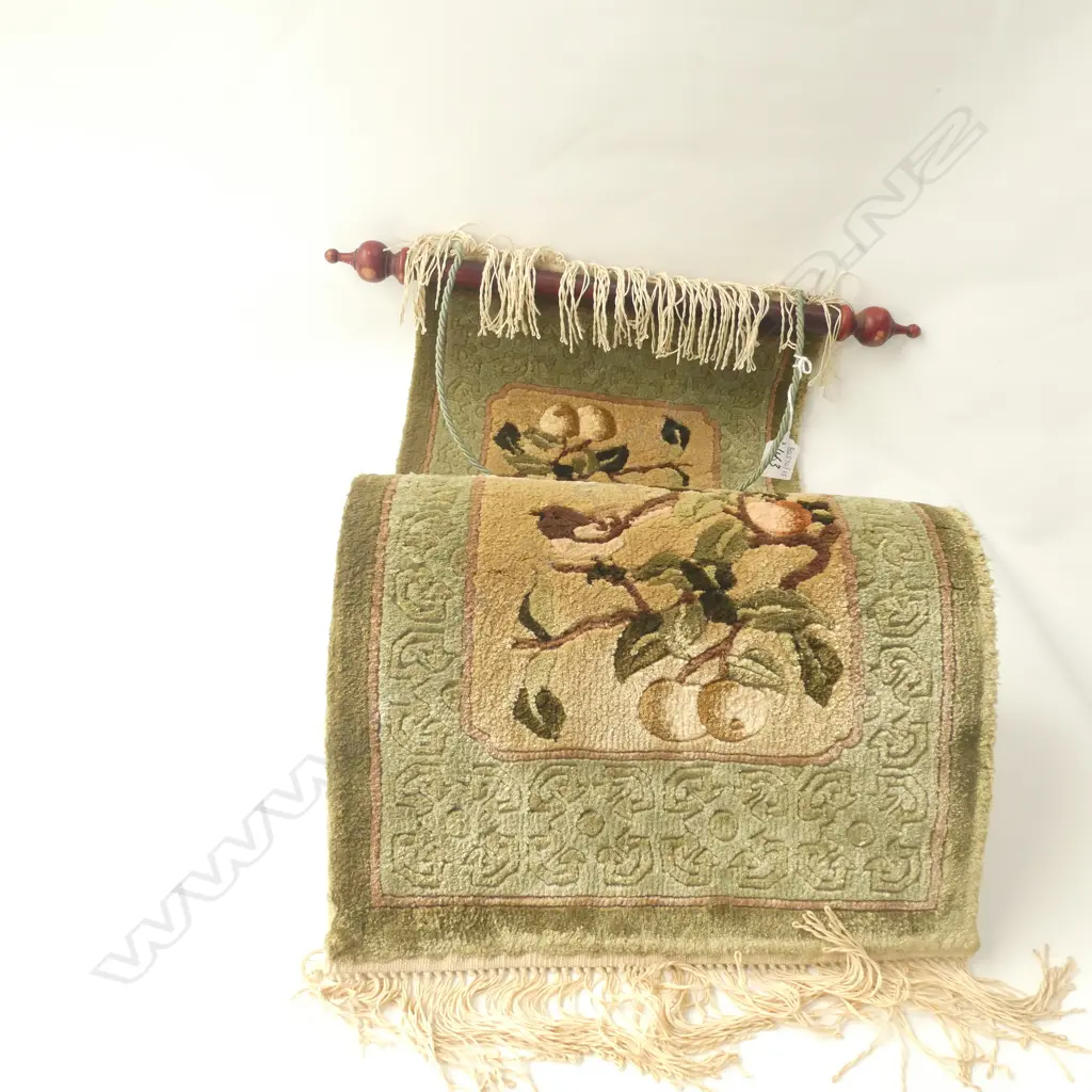 OLD CHINESE SILK TAPESTRY 300 X 1000 MM Image 1++