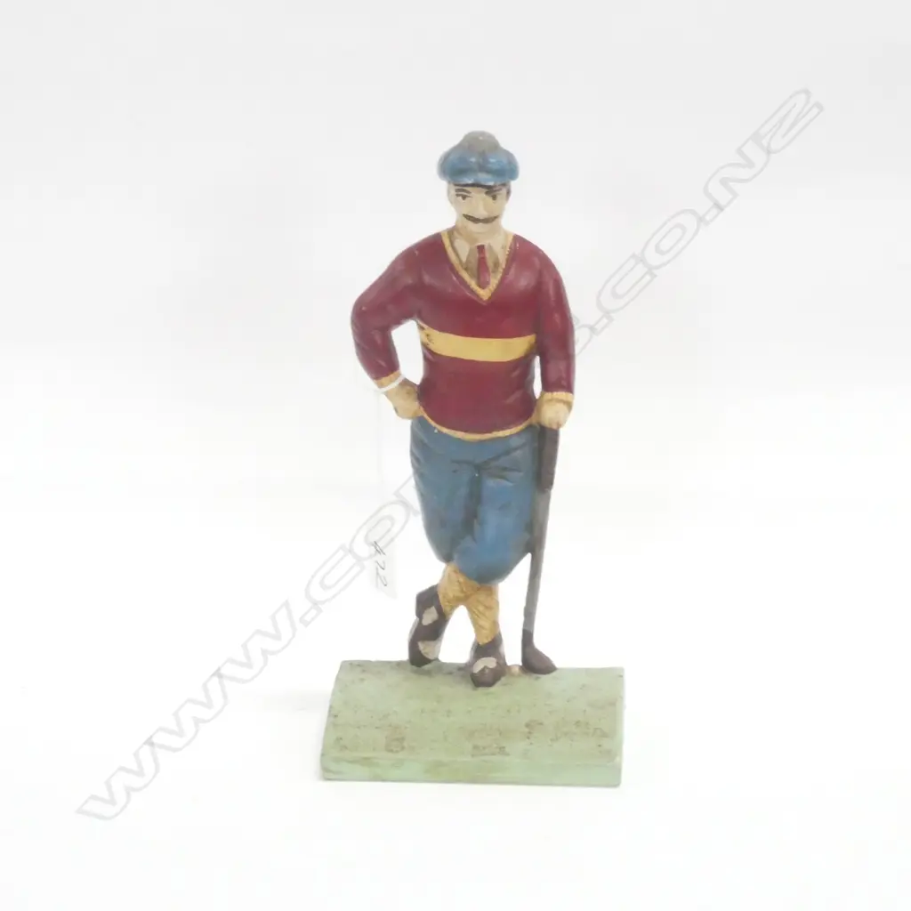 VINTAGE GOLFER DOORSTOP H.255mm Image 1++