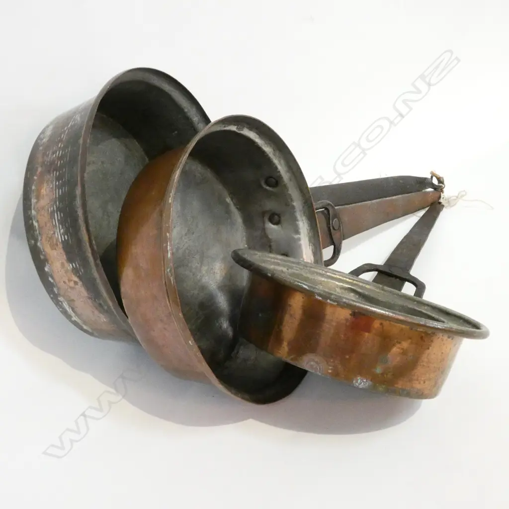 3 COPPER PANS L. 440MM Image 1++