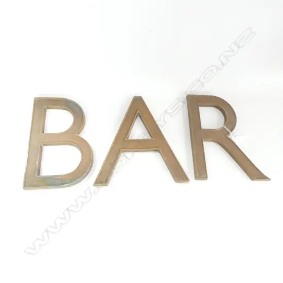 'BAR' BRASS LETTERING H. 210MM