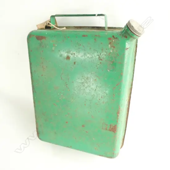 GREEN VINTAGE PETROL CAN H. 370MM