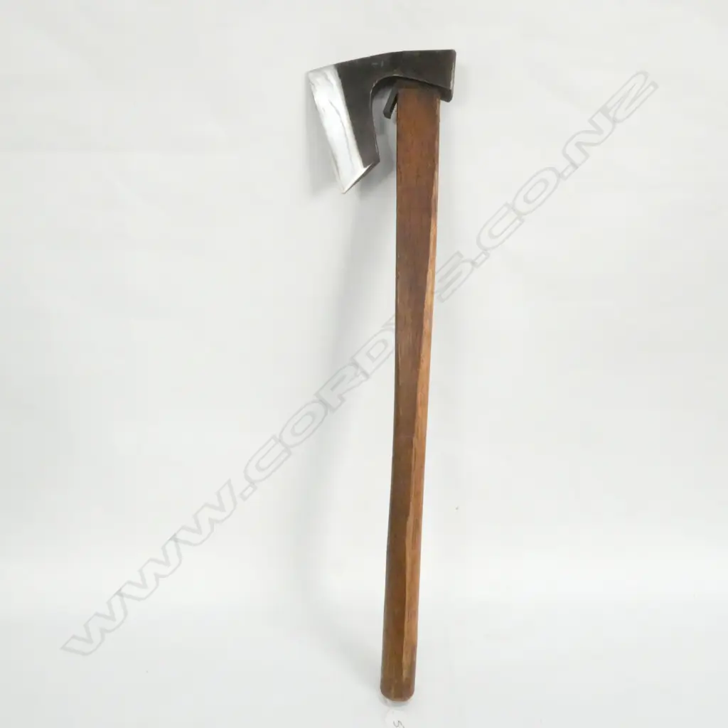 OLD JAPANESE HAND FORGED IRON AXE, HARDWOOD HANDLE. L. 675MM Image 1++