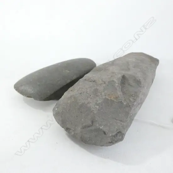 TWO PACIFIC STONE ADZES (L. 190 & 115MM)