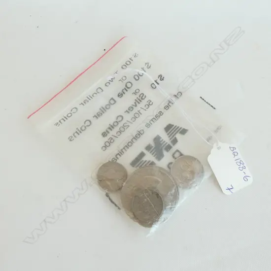 SMALL BAG SEVEN ASSORTED COINS