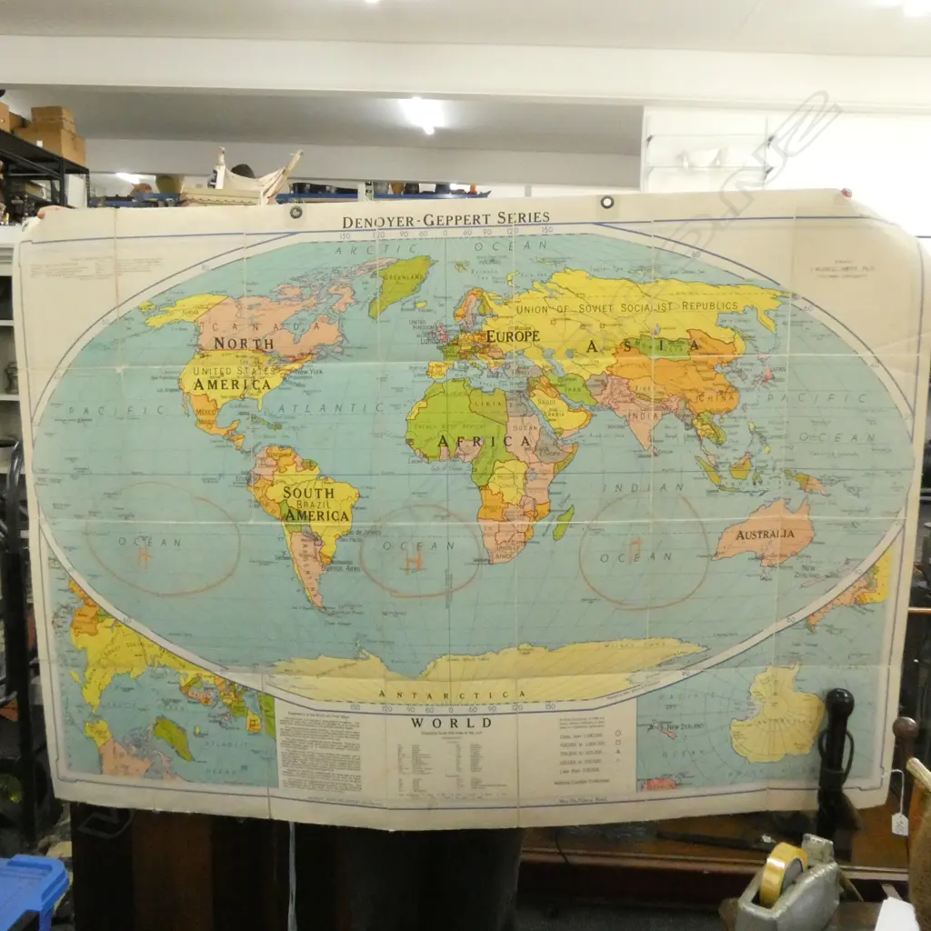 6 VINTAGE PAPER ON CANVAS MAPS  Image 1++