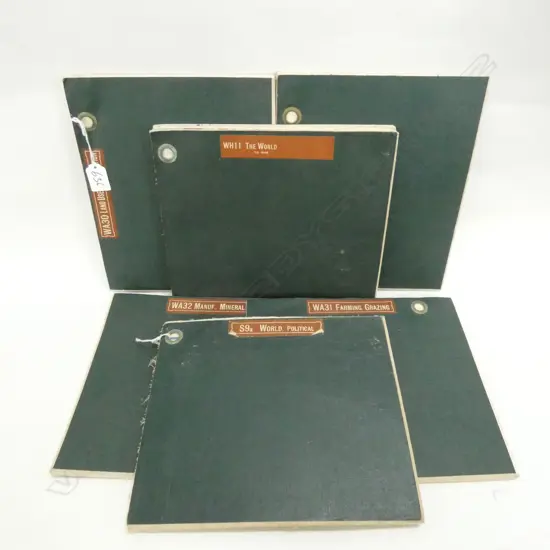 6 VINTAGE PAPER ON CANVAS MAPS 