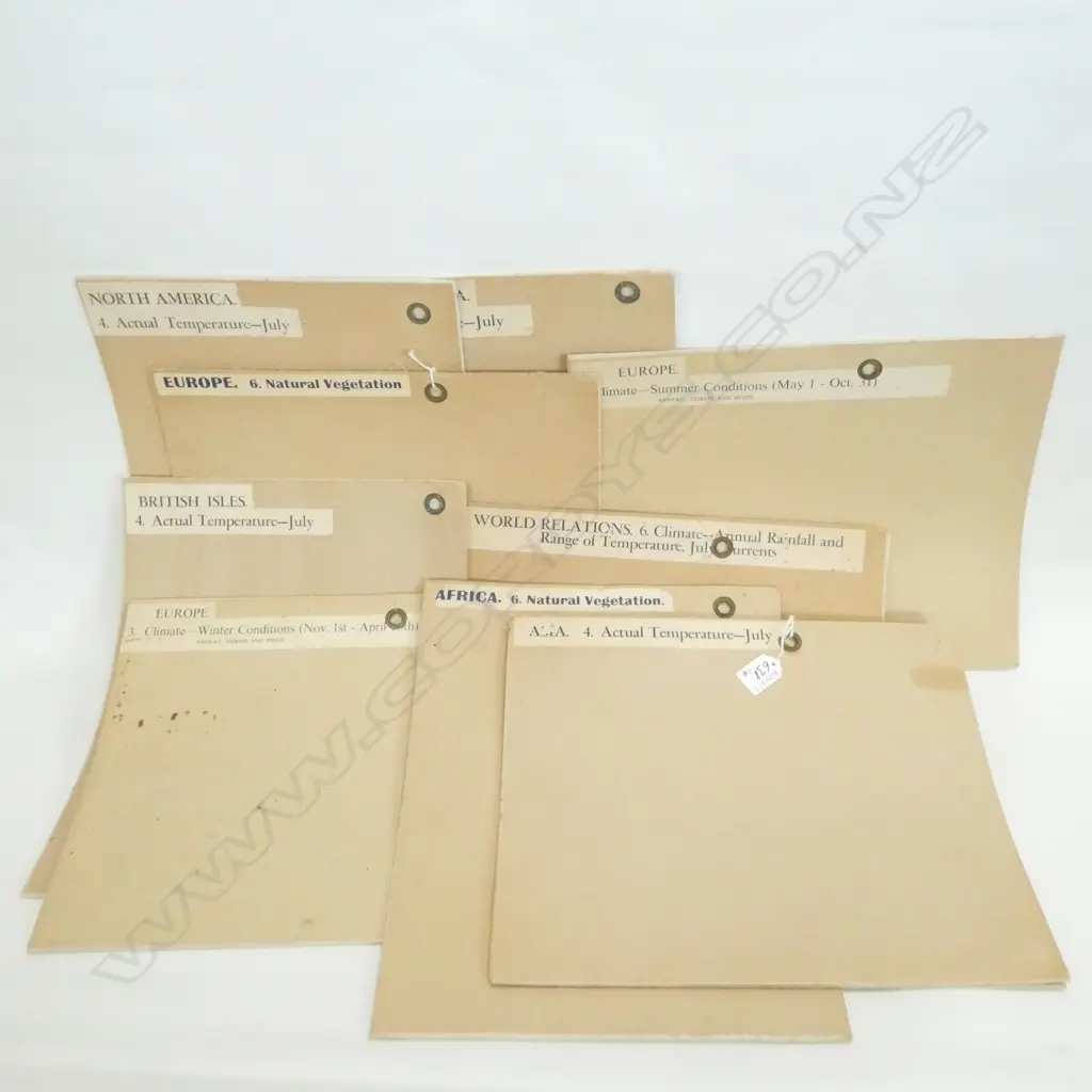 9 VINTAGE PAPER ON CANVAS MAPS Image 1++