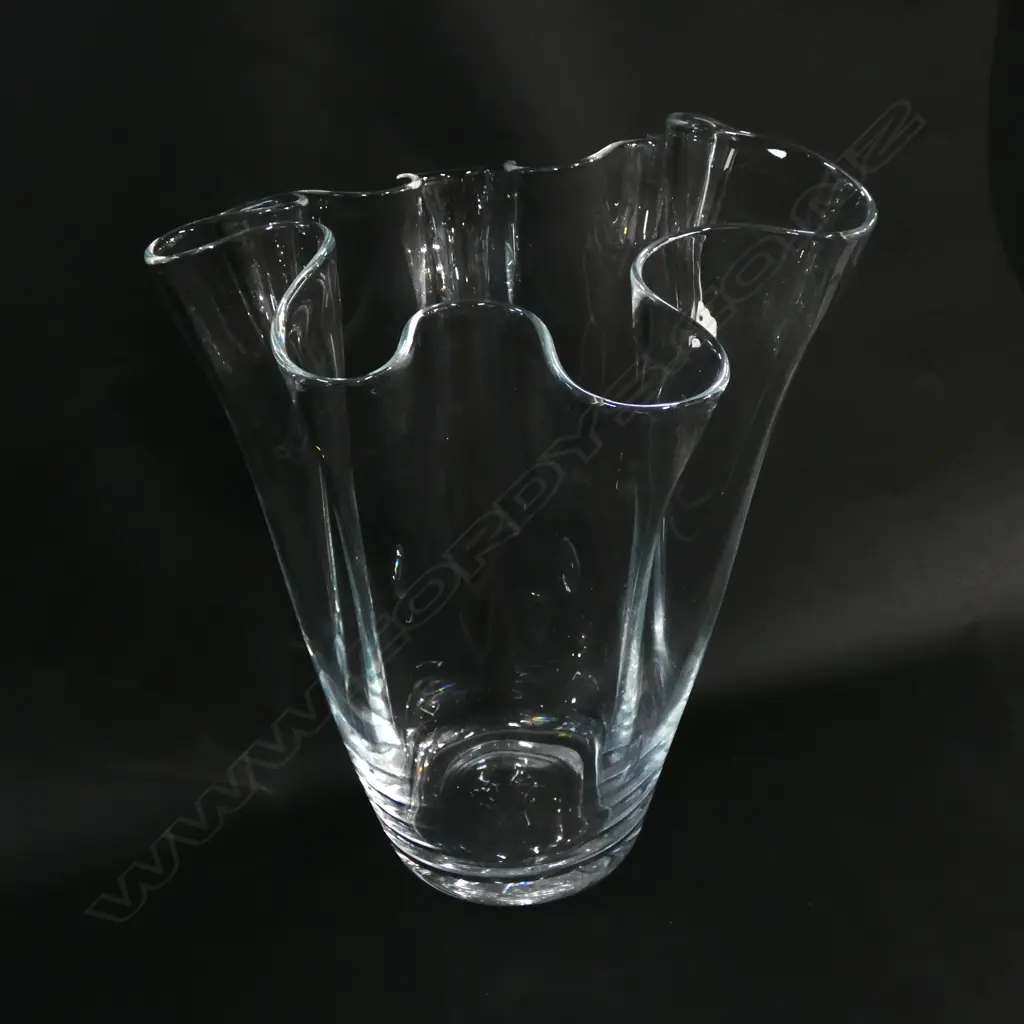HANDMADE POLISH GLASS VASE WRZESNIAK H. 375MM Image 1++