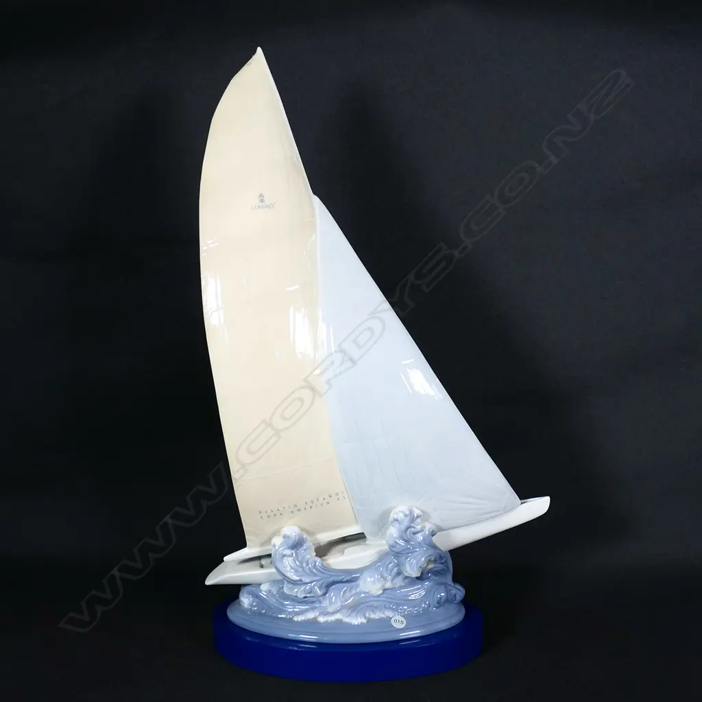 A Lladro porcelain yacht sculpture Image 1++