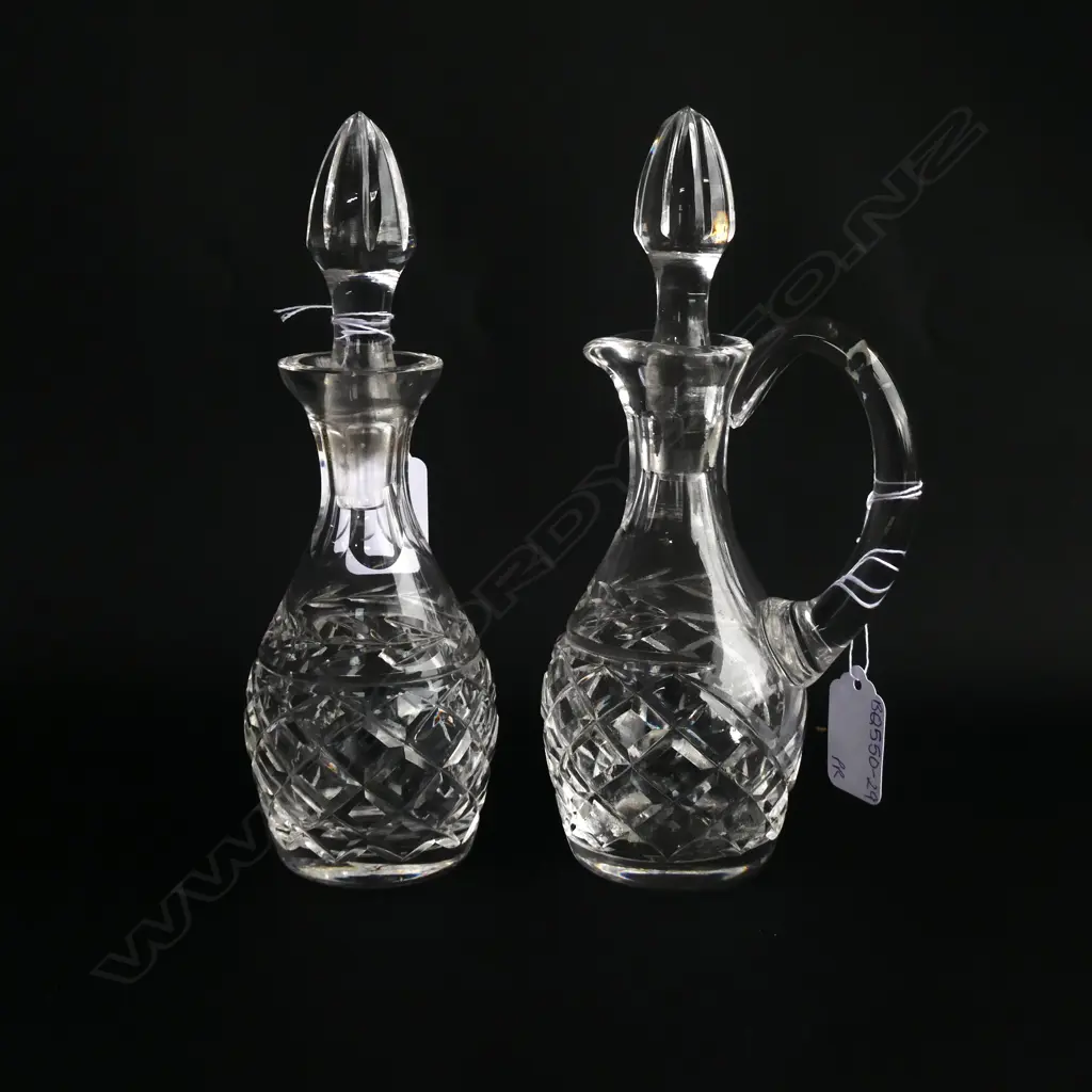 WATERFORD CRYSTAL OIL & VINEGAR SET WITH STOPPERS H. 200MM  Image 1++