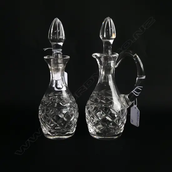 WATERFORD CRYSTAL OIL & VINEGAR SET WITH STOPPERS H. 200MM 