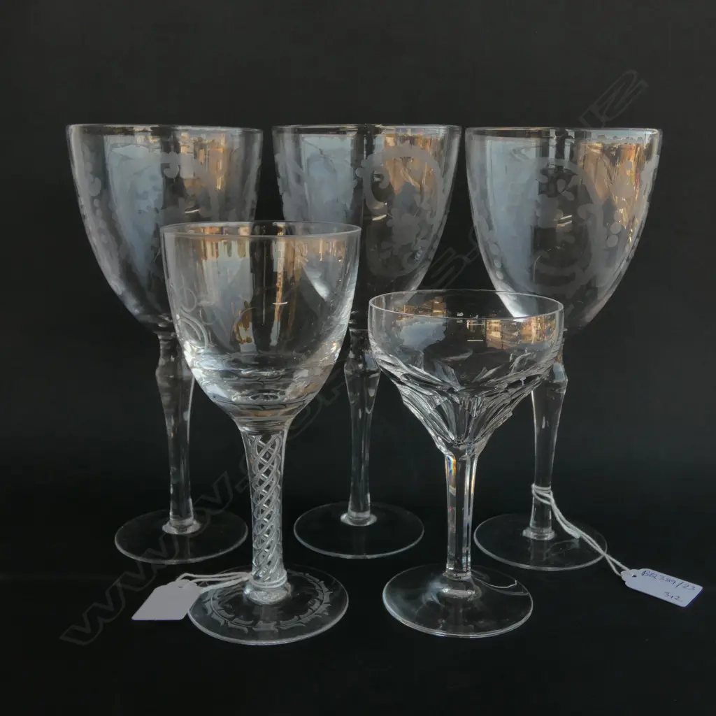 5 ASST. WINE GLASSES  Image 1++